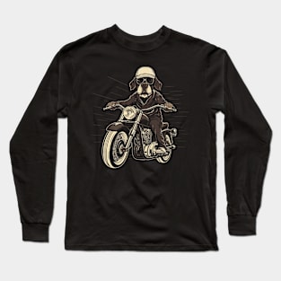 Breeze & Chrome: Easy Rider Vibes Biker Cool Dog Long Sleeve T-Shirt